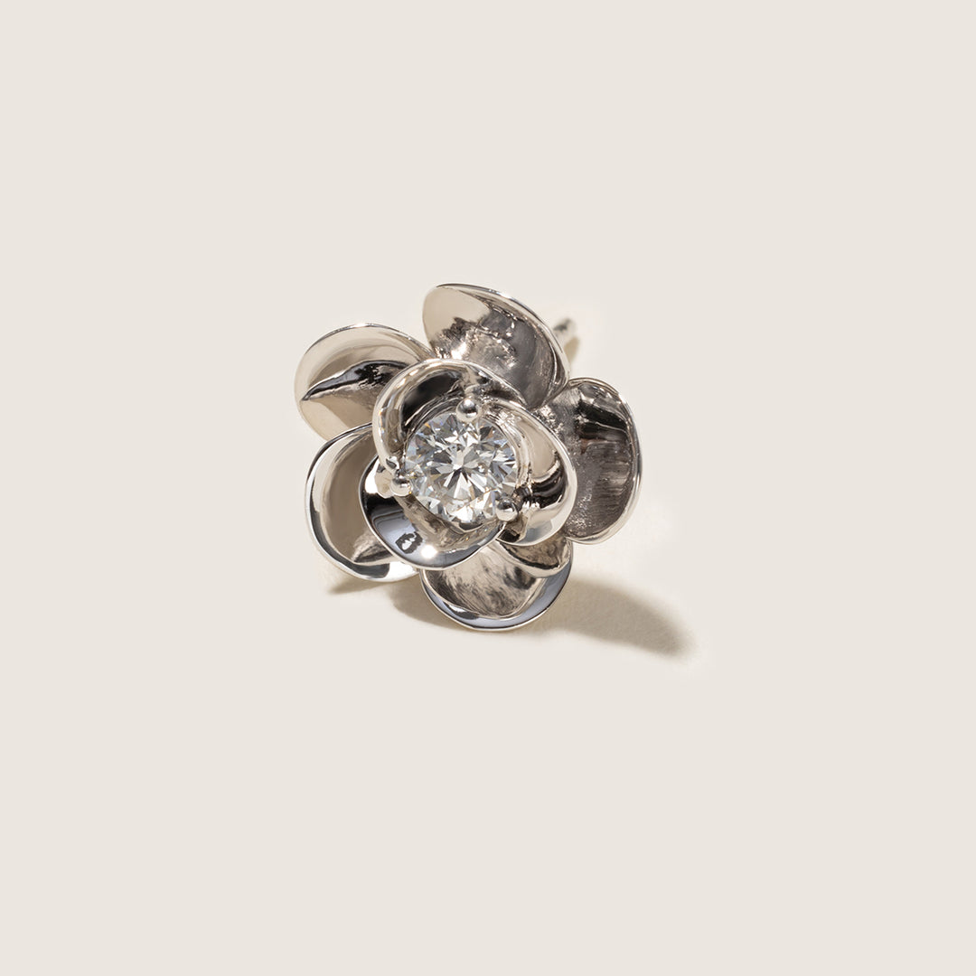 9K White Gold Lab-Grown Diamond Jasmine Stud Earrings