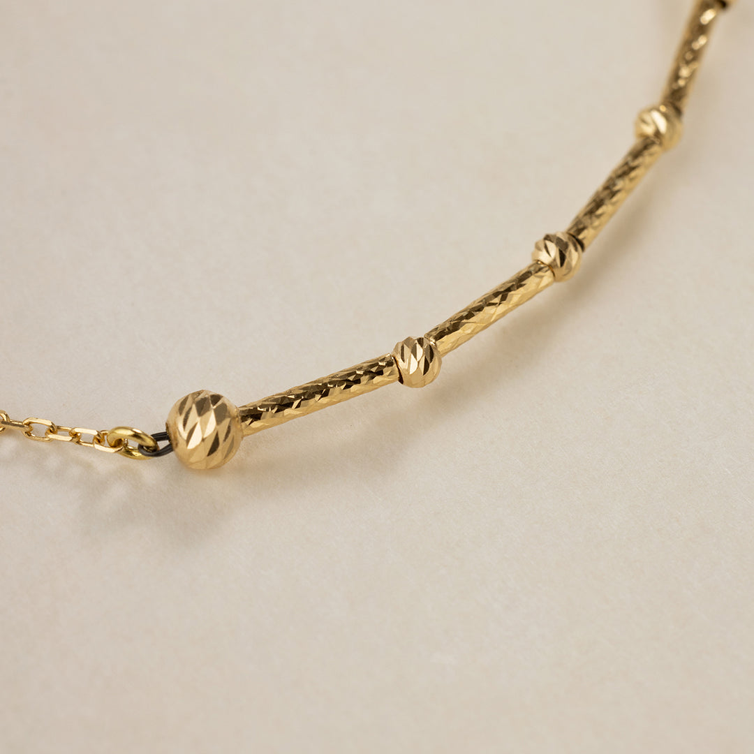 Tahitian Keshi Pearl 18K Yellow Gold Irregular Bracelet