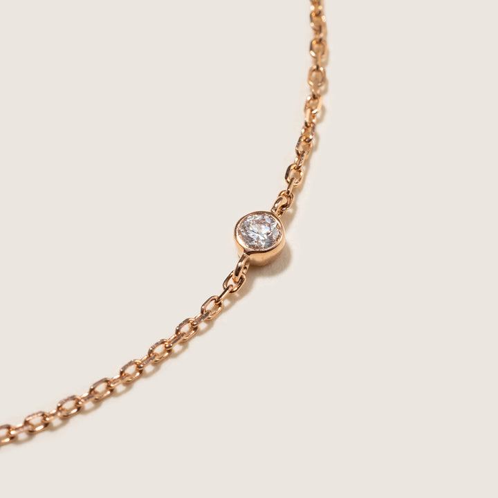 Red Agate 9K Rose Gold Lab-Grown Diamond Insect Bracelet