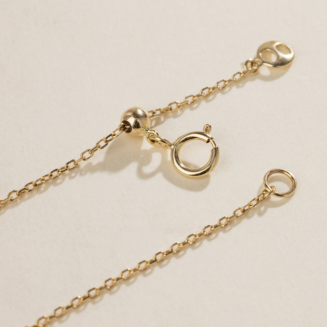 Freshwater Pearl 14K Yellow Gold Diamond Minimalist Design Bracelet