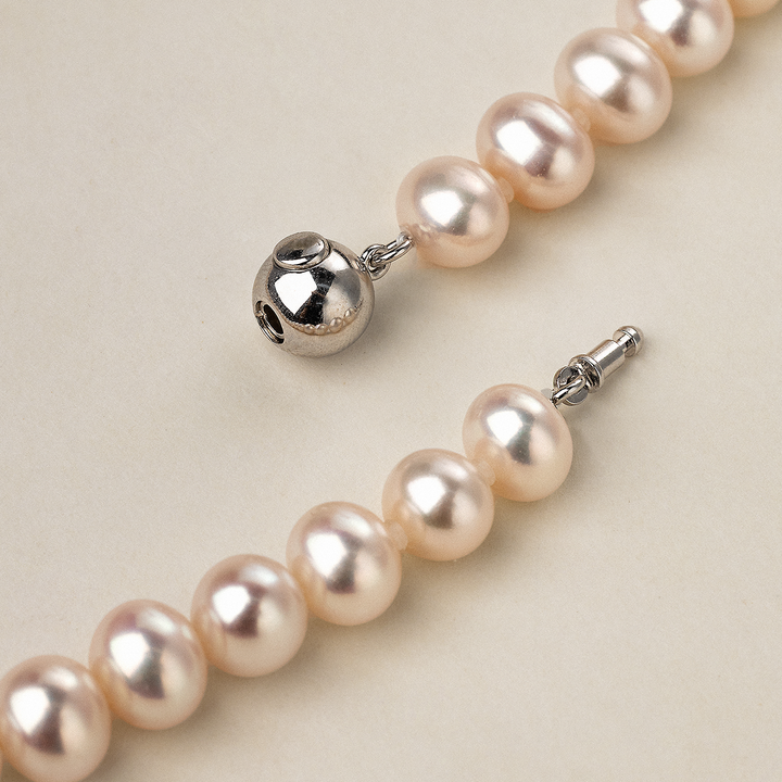 Freshwater Pearl 925 Sterling Silver Ball Clasp Versatile Bracelet