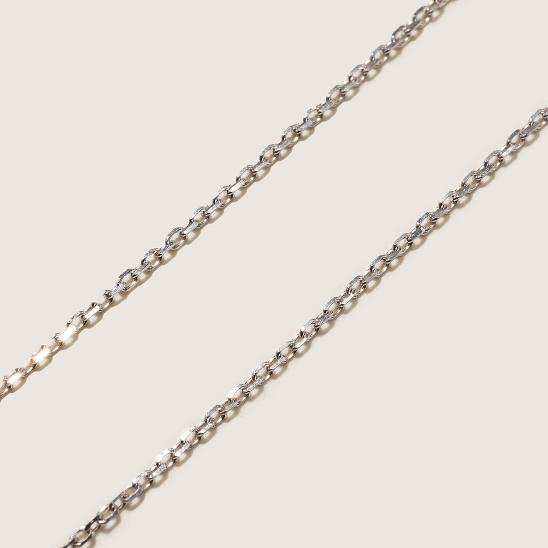 9K White Gold Lab-Grown Diamond Jasmine Pendant Necklace