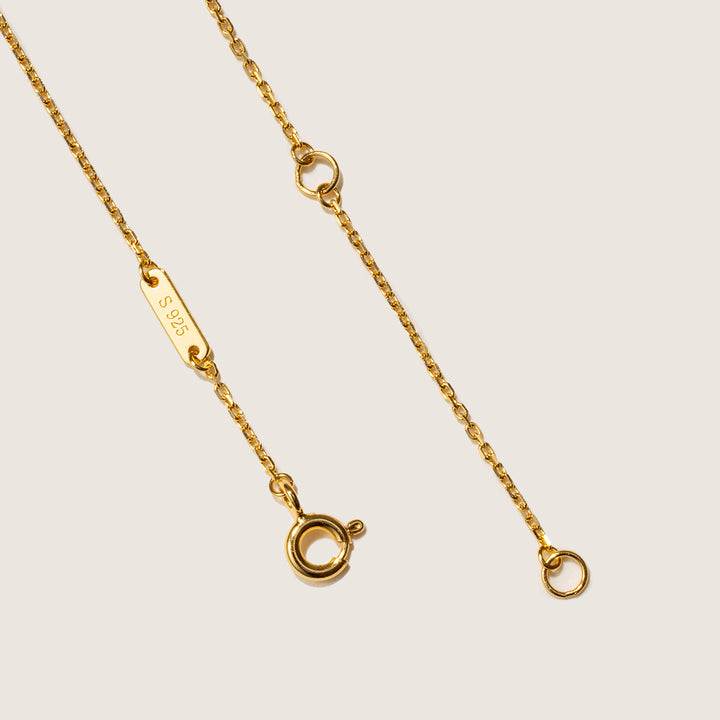 Mother-of-Pearl 9K Gold Lab-Grown Diamond Butterfly Sugar Cube Pendant Necklace