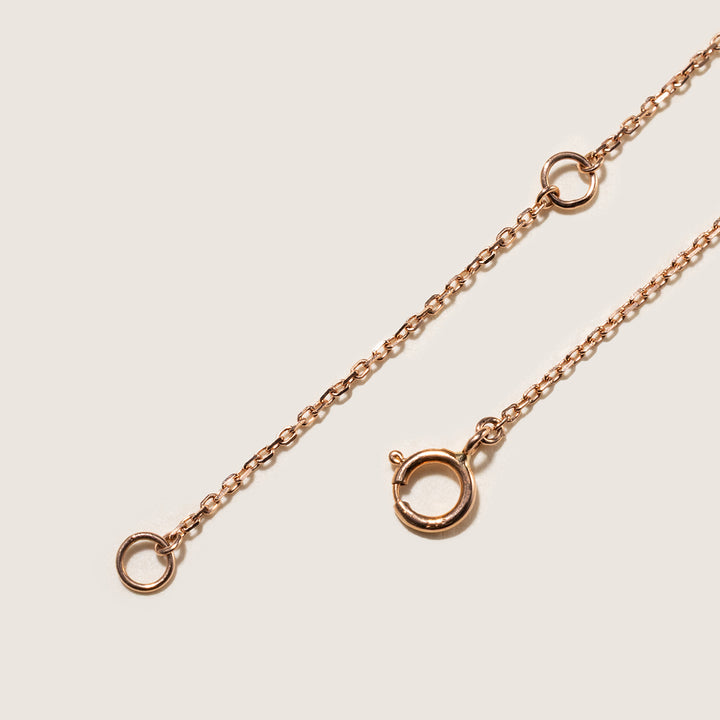 Freshwater Pearl 9K Rose Gold Lab-Grown Diamond Dewdrop Rose Necklace