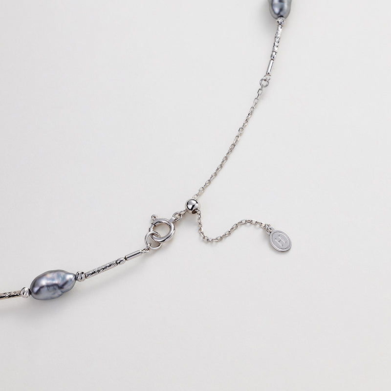 Keshi Pearl 18K Gold Dazzling Starry Necklace