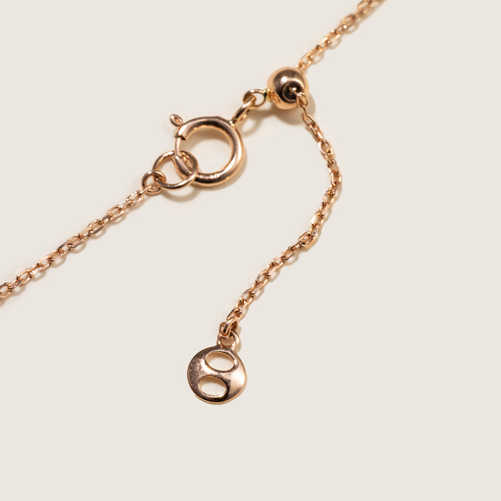 Red Agate 9K Rose Gold Lab-Grown Diamond Insect Necklace