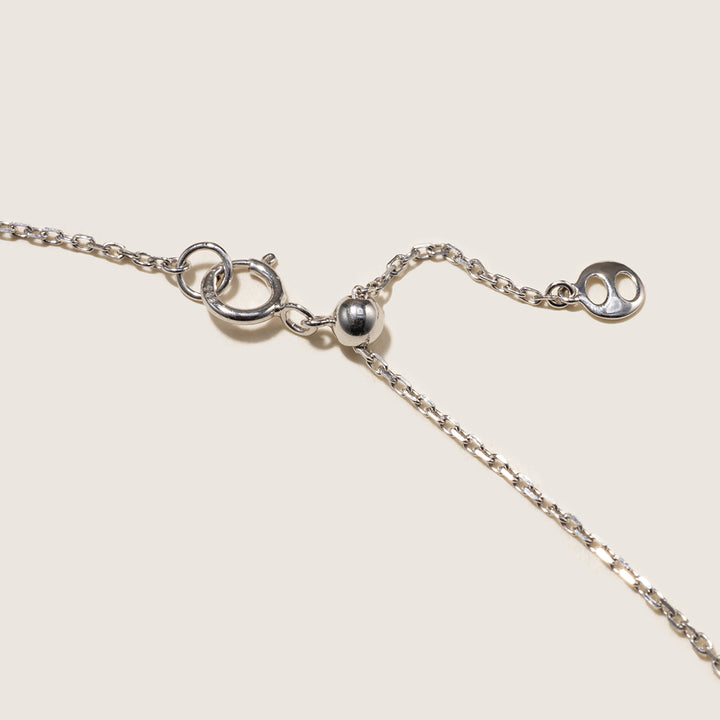 9K White Gold Lab-Grown Diamond Jasmine Pendant Necklace