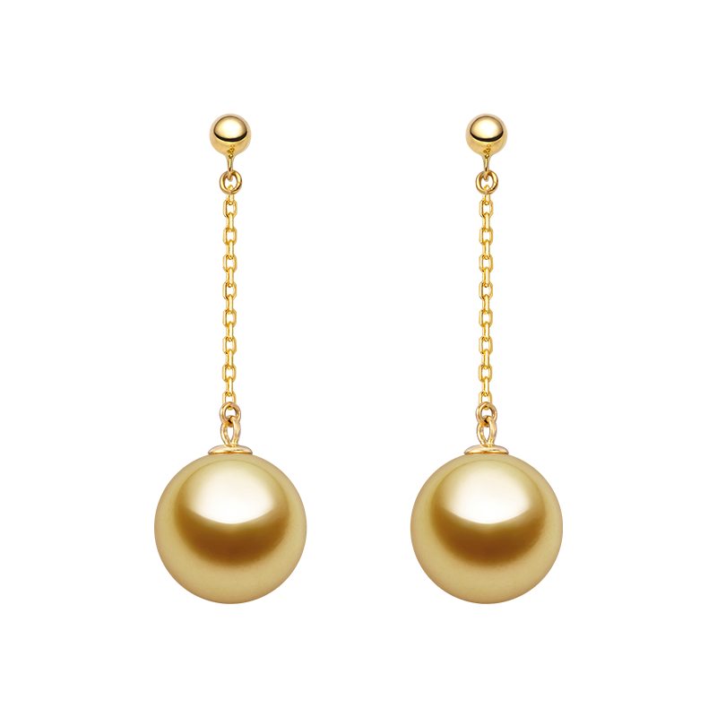 South Sea Golden Pearl 18K Gold Drop Earrings