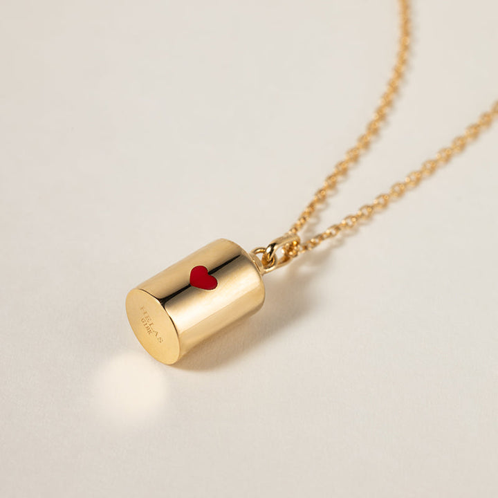 Mother-daughter Matching 18K Gold Enamel Mini Weights Necklace