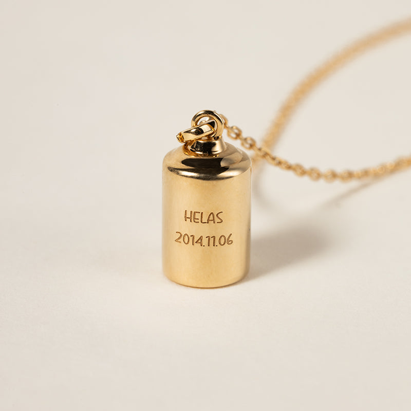 Mother-daughter Matching 18K Gold Enamel Mini Weights Necklace