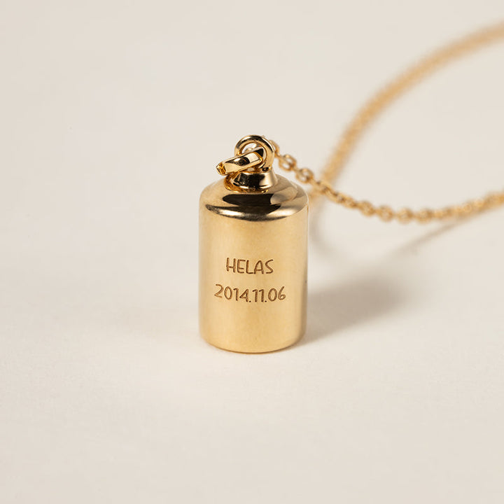 Mother-daughter Matching 18K Gold Enamel Mini Weights Necklace