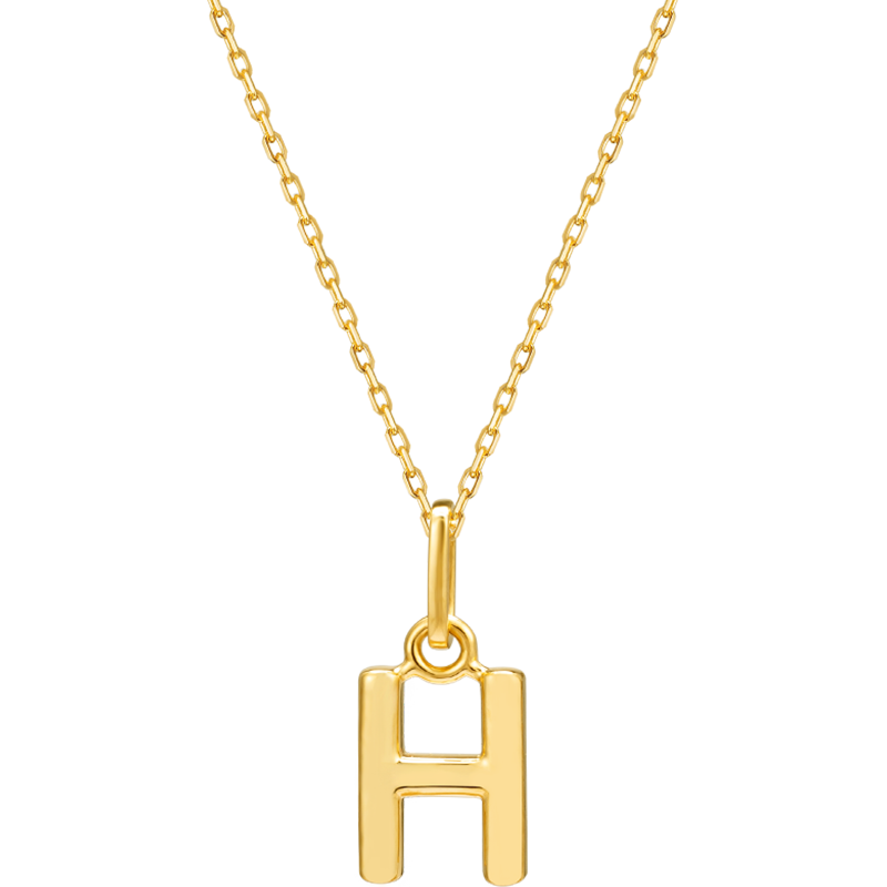 18K Gold Custom Letter Initial Necklace