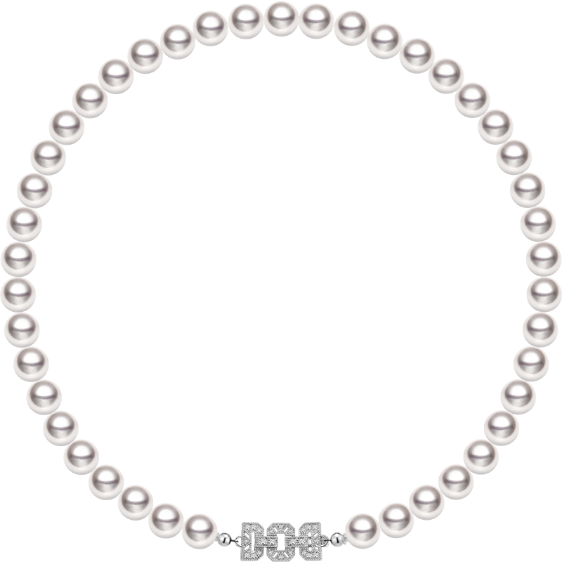 Akoya Pearl Necklace 18K White Gold Diamond Mary Strand