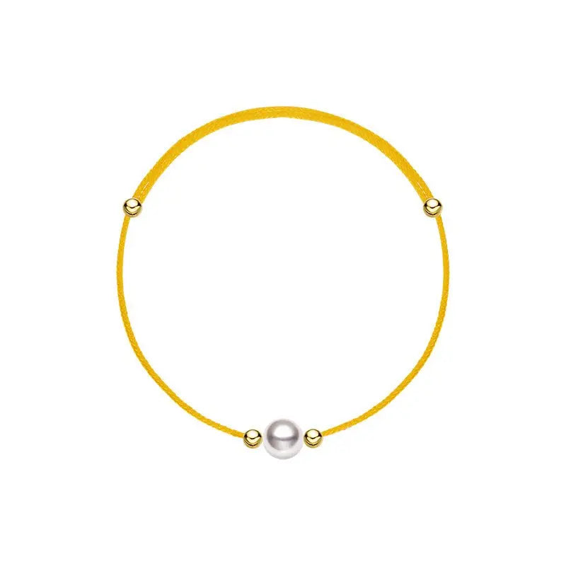 Aurora Collection Akoya Saltwater Pearl 18K Gold String Bracelet - HELAS Jewelry