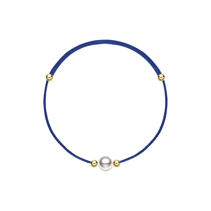 Aurora Collection Akoya Saltwater Pearl 18K Gold String Bracelet - HELAS Jewelry