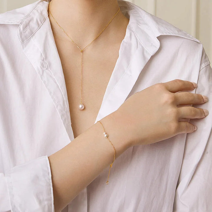BASIC COLLECTION Akoya Pearl 18K Gold Contrast Design Bracelet BASIC COLLECTION Akoya Pearl 18K Gold Contrast Design Bracelet BASIC COLLECTION