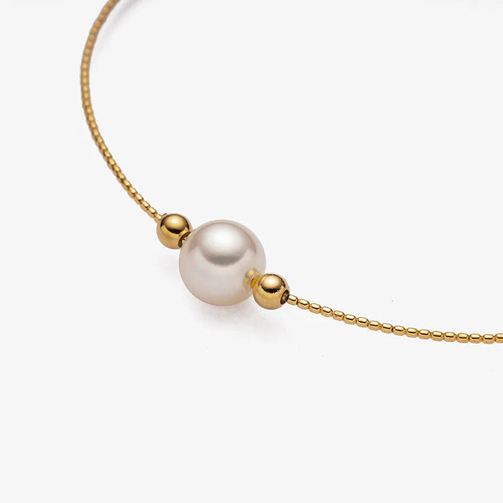 BASIC COLLECTION Akoya Pearl 18K Gold Minimalist Bracelet BASIC COLLECTION Akoya Pearl 18K Gold Minimalist Bracelet BASIC COLLECTION