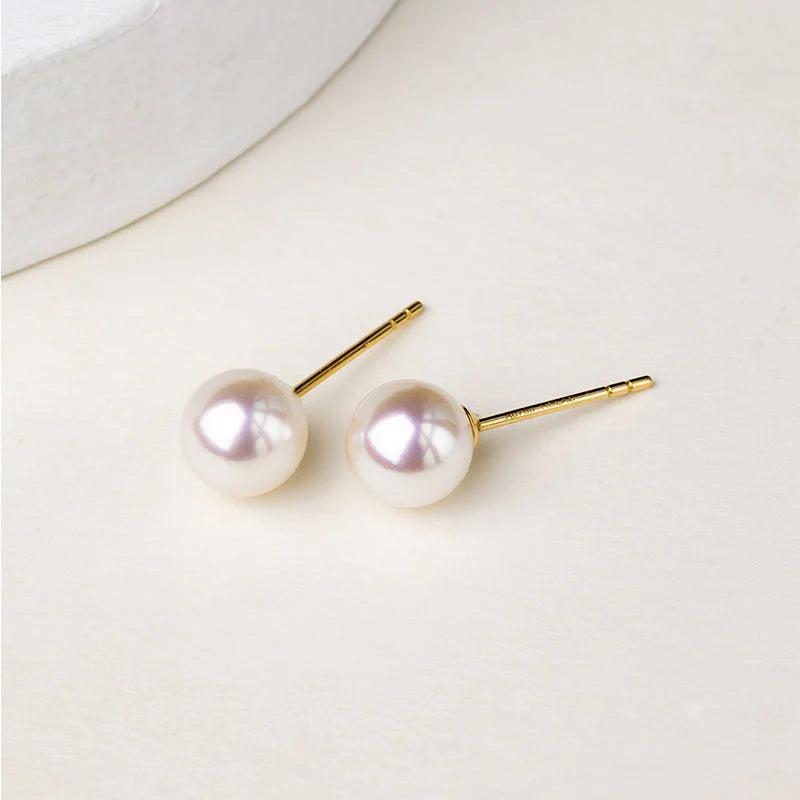 BASIC COLLECTION Akoya Pearl 18K Gold Petite Bulb Stud Earrings BASIC COLLECTION Akoya Pearl 18K Gold Petite Bulb Stud Earrings BASIC COLLECTION