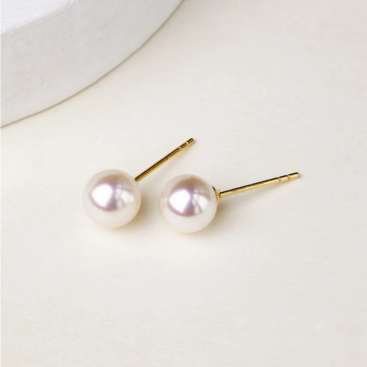 BASIC COLLECTION Akoya Pearl 18K Gold Petite Bulb Stud Earrings BASIC COLLECTION Akoya Pearl 18K Gold Petite Bulb Stud Earrings BASIC COLLECTION
