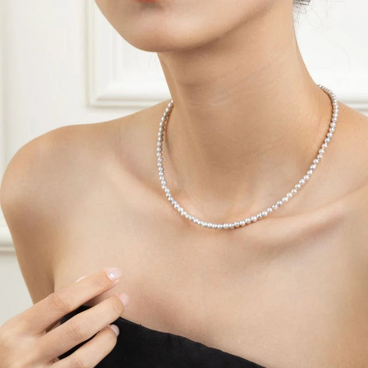 BEADED COLLECTION 18k Gold Morandi Gray Mixed Color Baroque Pearl Short Necklace BEADED COLLECTION 18k Gold Morandi Gray Mixed Color Baroque Pearl Short Necklace BEADED COLLECTION