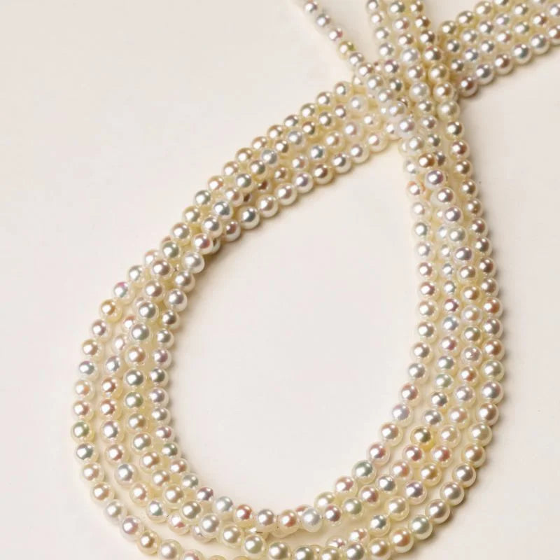 BEADED COLLECTION 18k Gold Round Candy-colored Mixed Color Akoya Pearl Necklace BEADED COLLECTION 18k Gold Round Candy-colored Mixed Color Akoya Pearl Necklace BEADED COLLECTION