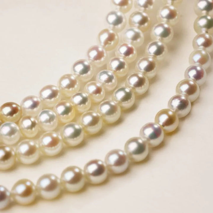 BEADED COLLECTION 18k Gold Round Candy-colored Mixed Color Akoya Pearl Necklace BEADED COLLECTION 18k Gold Round Candy-colored Mixed Color Akoya Pearl Necklace BEADED COLLECTION
