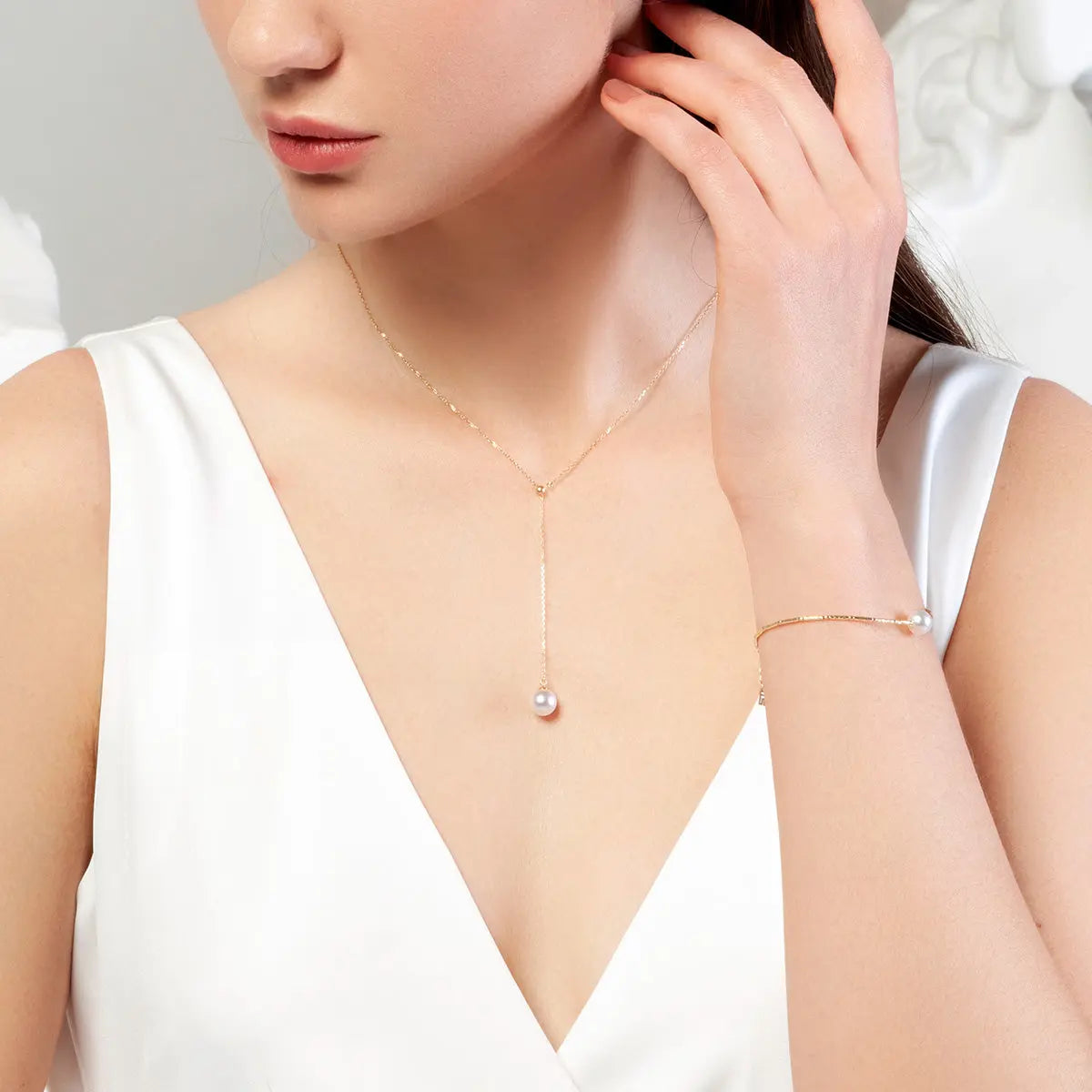 Akoya Pearl 18K Gold Elegant Necklace