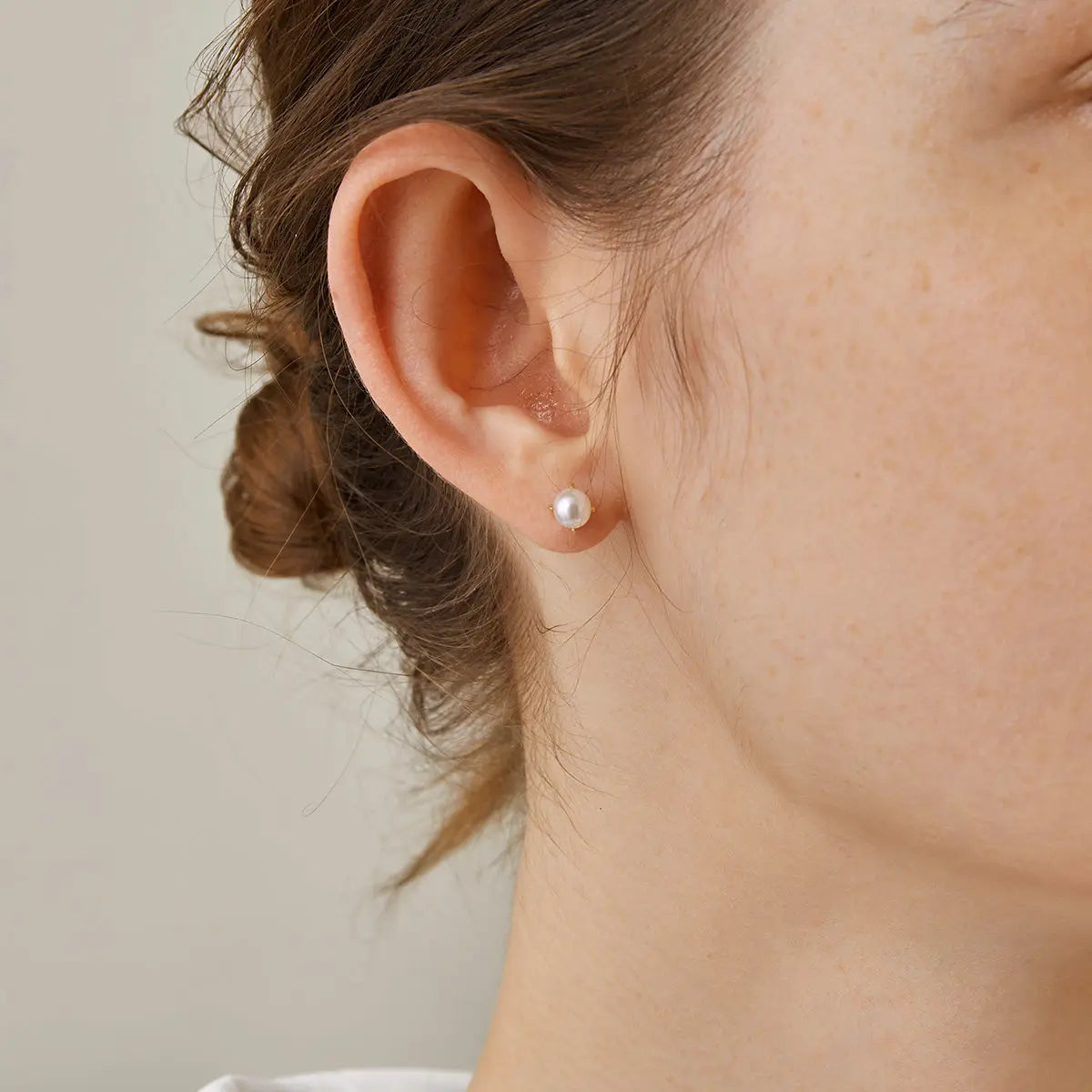 Akoya Pearl 18K Gold Flower - bud Stud Earrings - HELAS Jewelry