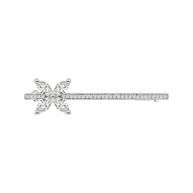 Marquise Diamond Hair Accessories Brooch