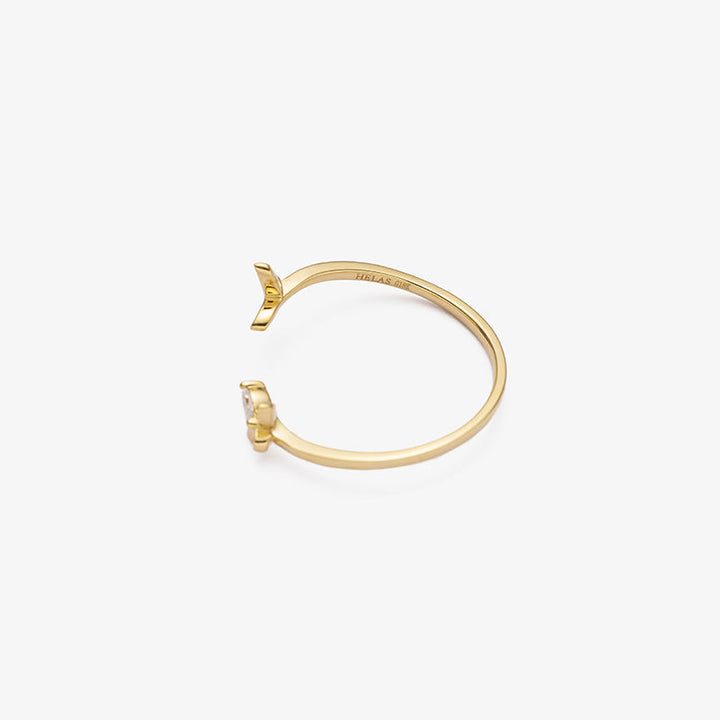 18K Gold Diamonds Mini Summer Flower Ring