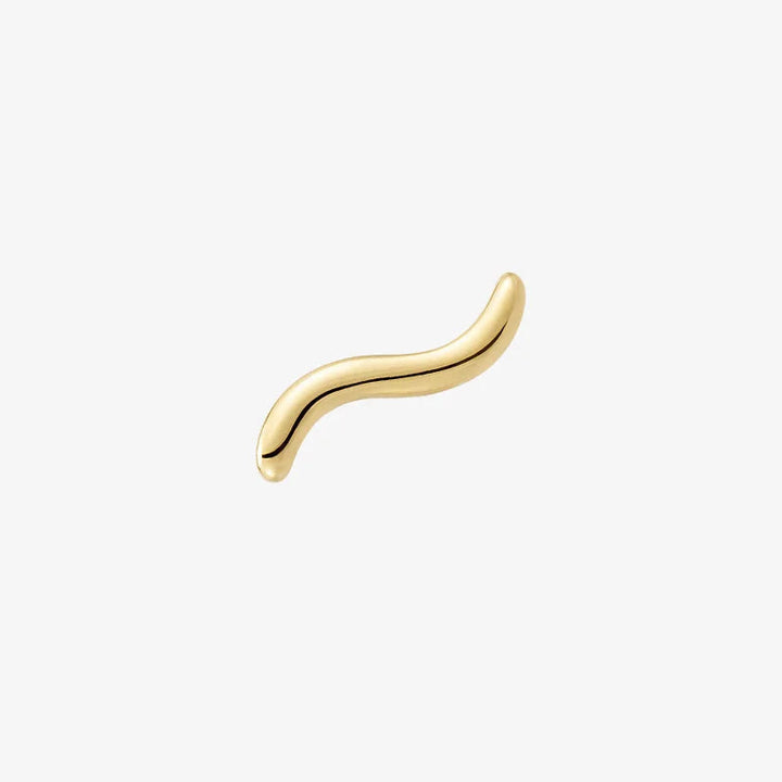 18K Gold Stackable Wave Essentials Stud Earring