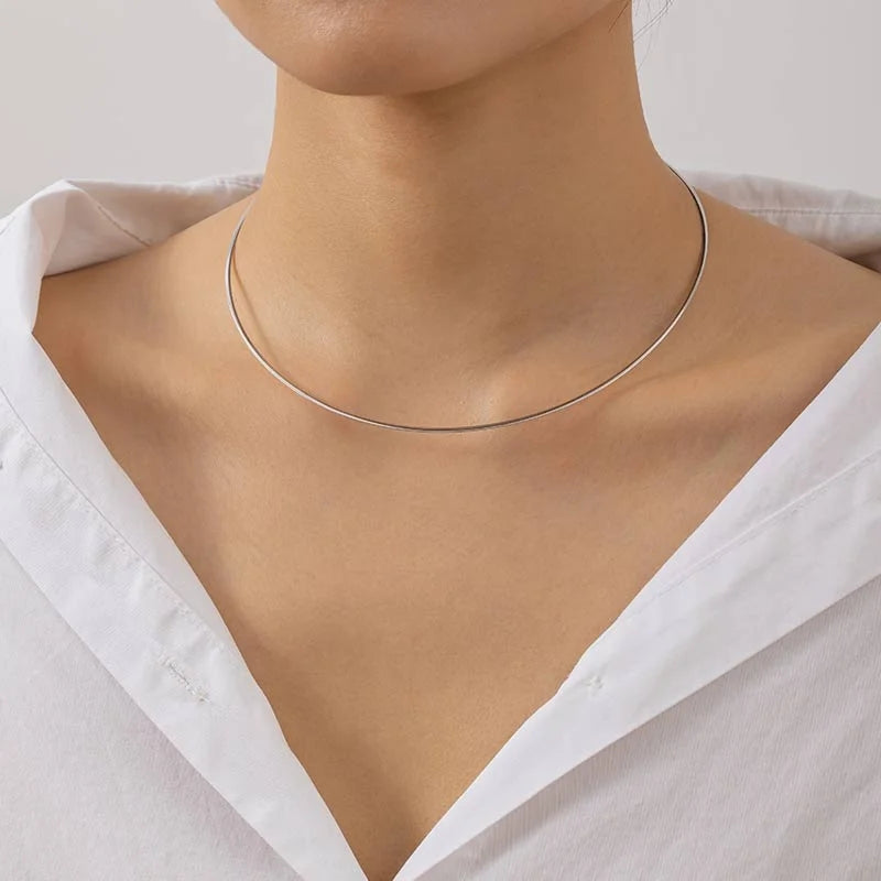 18k Gold Reversible Clavicle Necklace