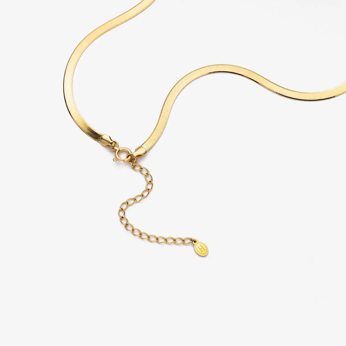 Herringbone Necklace 18k Yellow Chain Necklace - HELAS Jewelry Herringbone Necklace 18k Yellow Chain Necklace - HELAS Jewelry