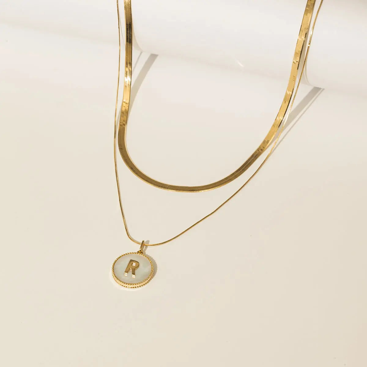 Herringbone Necklace 18k Yellow Chain Necklace - HELAS Jewelry Herringbone Necklace 18k Yellow Chain Necklace - HELAS Jewelry