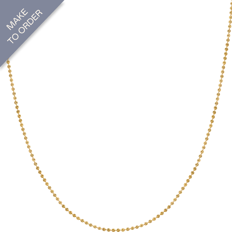 18K Gold Unique Design Ball Chain Necklace