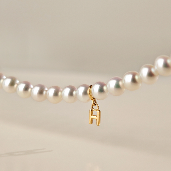Aurora Freshwater Pearl GUILD Certificate Noble 18K Gold H Mark Strand Necklace