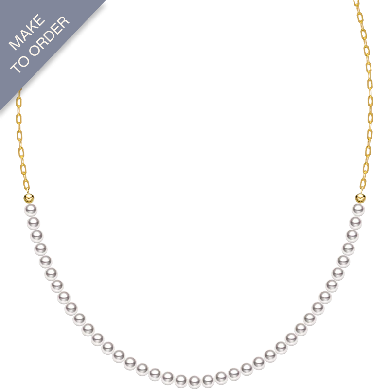 Akoya Pearl 18K Gold Chain Design Elegant Necklace