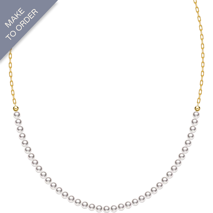 Akoya Pearl 18K Gold Chain Design Elegant Necklace