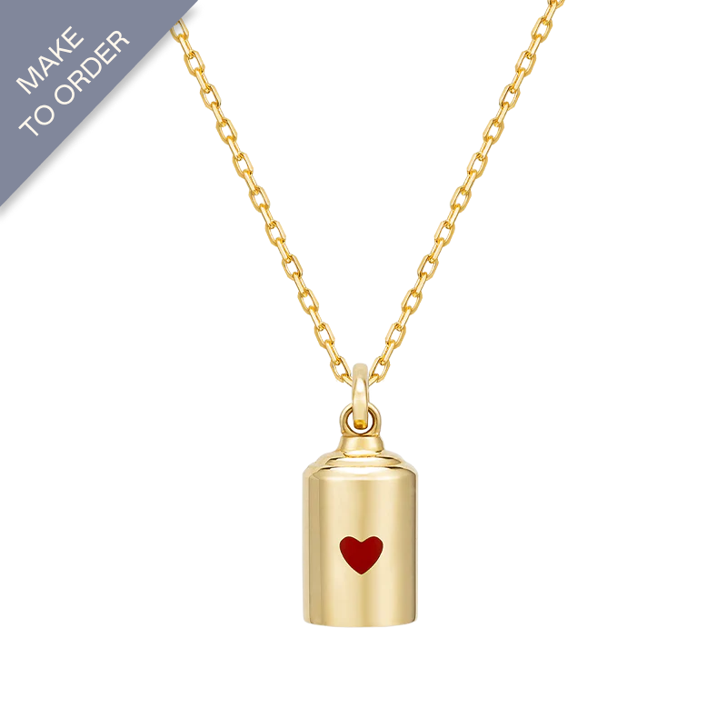 Mother-daughter Matching 18K Gold Enamel Mini Weights Necklace