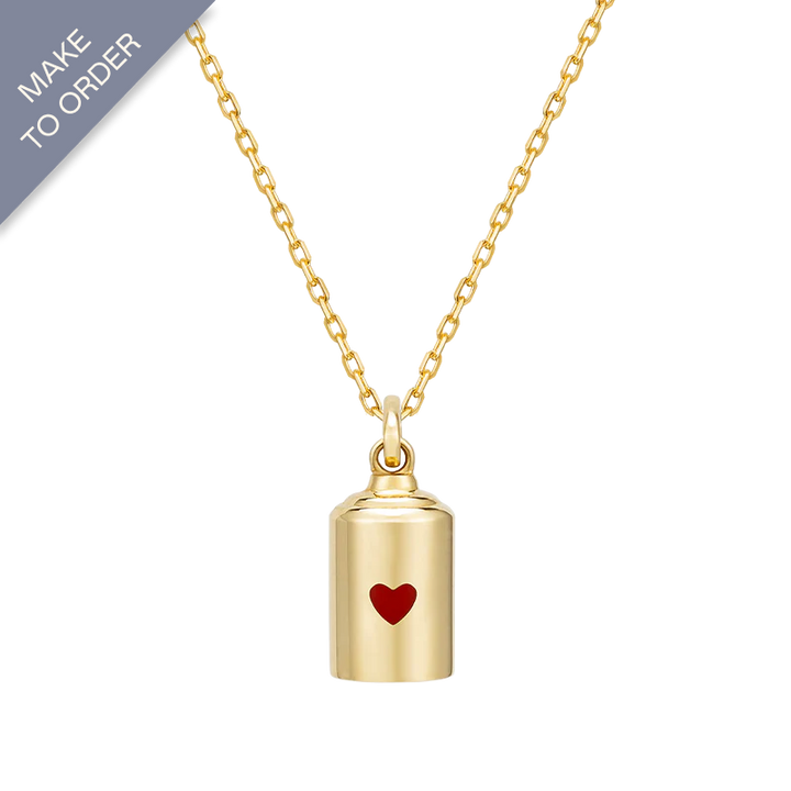 Mother-daughter Matching 18K Gold Enamel Mini Weights Necklace