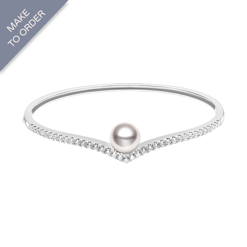 Akoya Pearl 18K White Gold Diamonds Bracelet