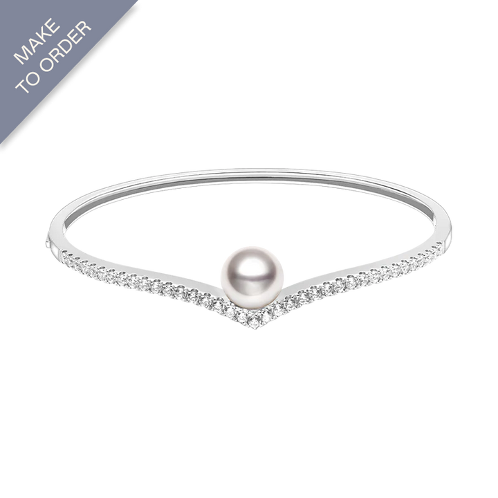 Akoya Pearl 18K White Gold Diamonds Bracelet