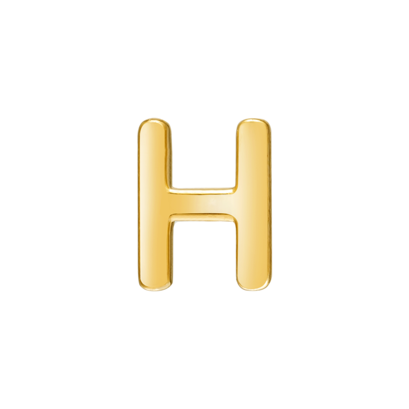 18K Gold Custom Letter Initial Stud Earrings