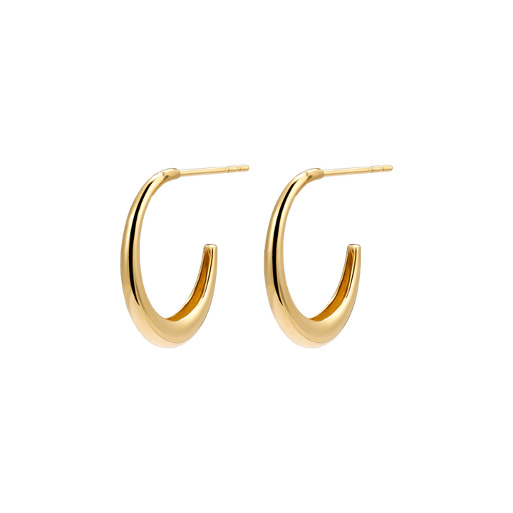 18K Gold Elegant Subtle Design Earrings