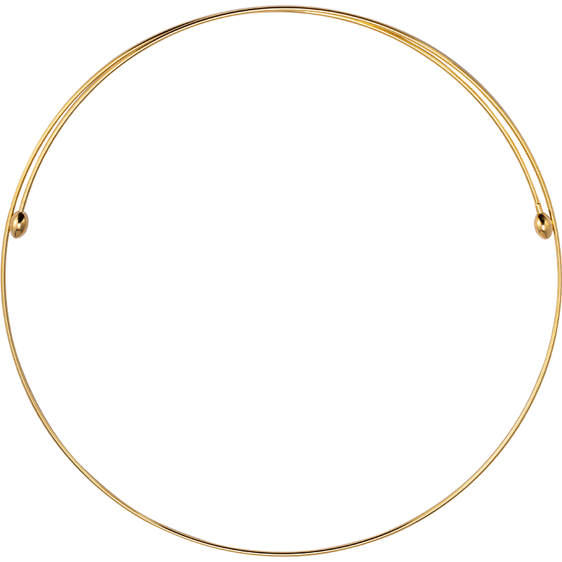 FINE LINE COLLECTION 18K Gold Linear Rigid Design Necklace