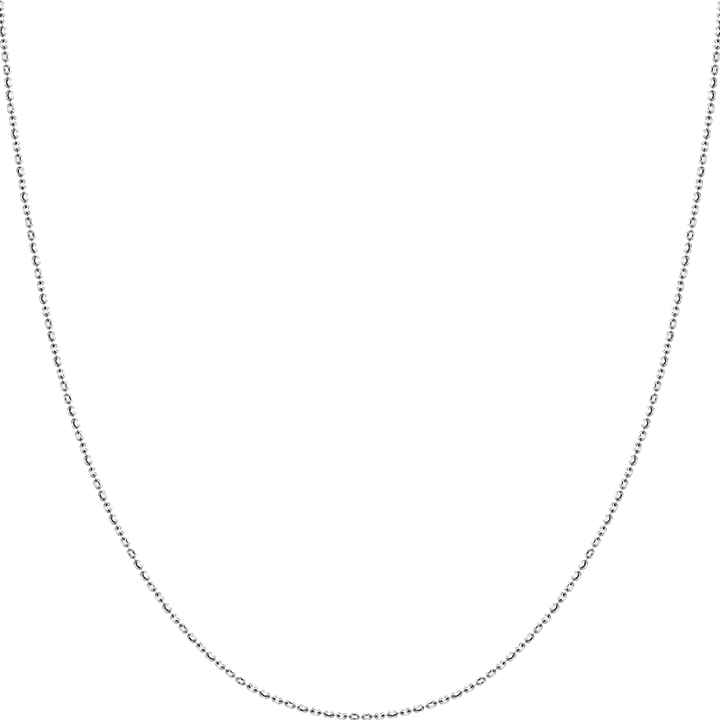 18K Gold Dazzling Oval Bead Chain Necklace