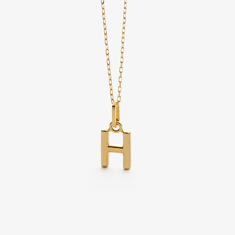 18K Gold Custom Letter Initial Necklace