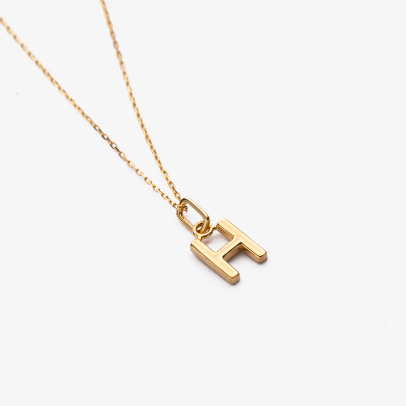 18K Gold Custom Letter Initial Necklace