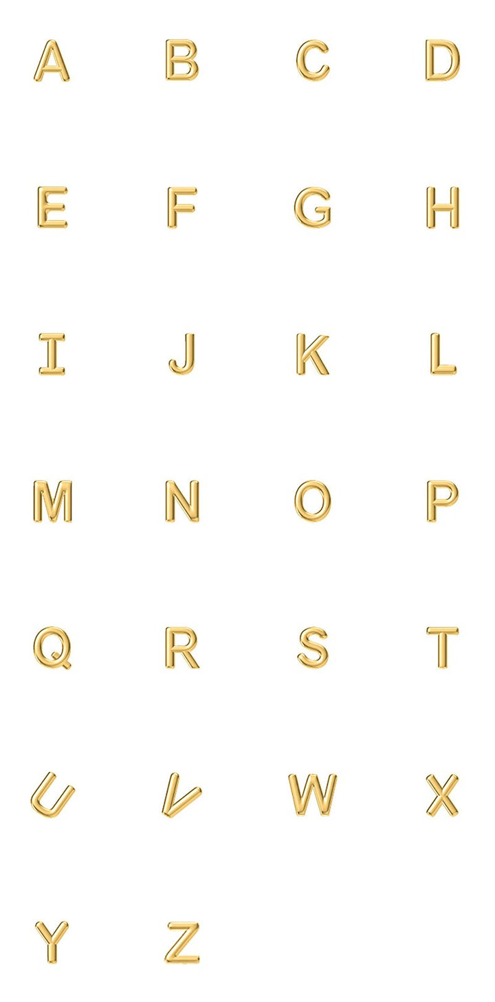 18K Gold Custom Letter Initial Necklace