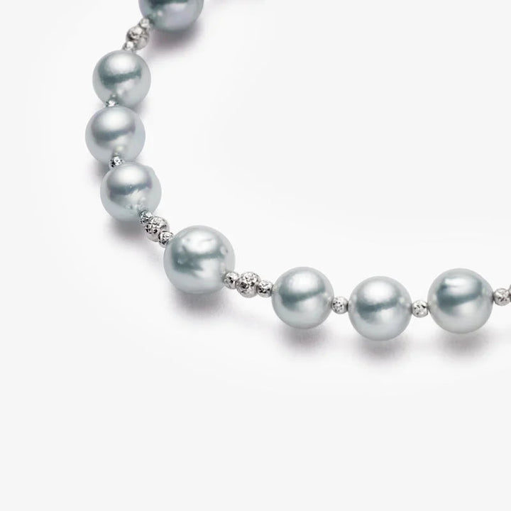 Akoya Bracelet Baroque Pearl 18K White Gold - HELAS Jewelry